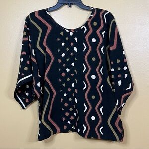 AZIZ | Hand-painted mud cloth top